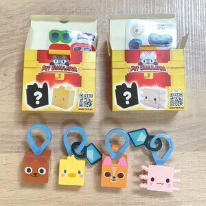 Dog Chick Corgi Axoloti Roblox Pet Simulator 2024 McDonald's Happy Meal clip toy